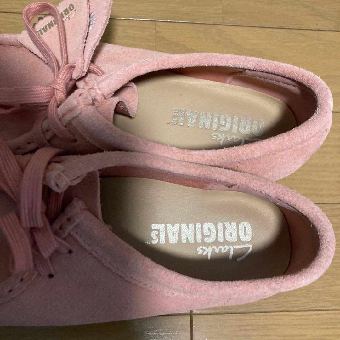 希少クラークス　ワラビー　ピンク23.5cm