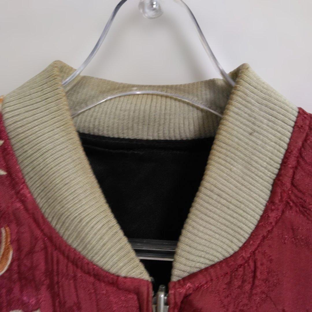 SCRIPT 花旅楽団 スカジャン 鯉×龍 リバーシブル 赤×黒　M