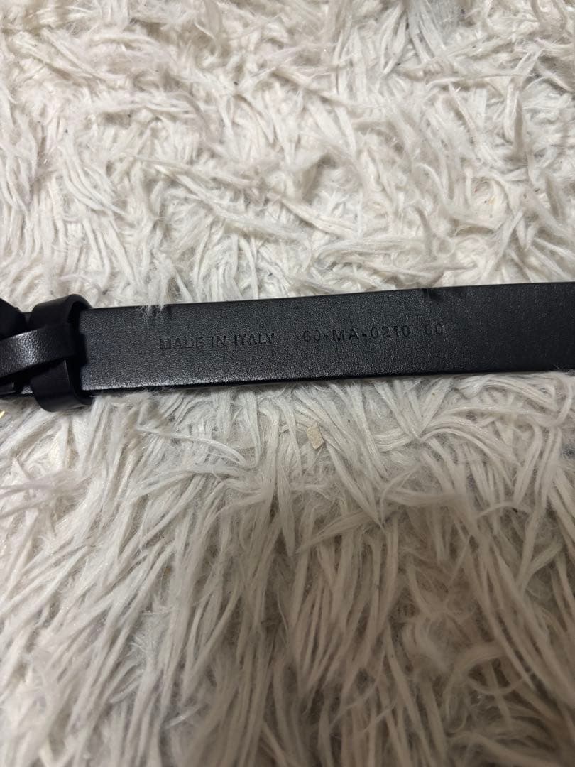 Christian Dior ブラックレザーベルト CDロゴ