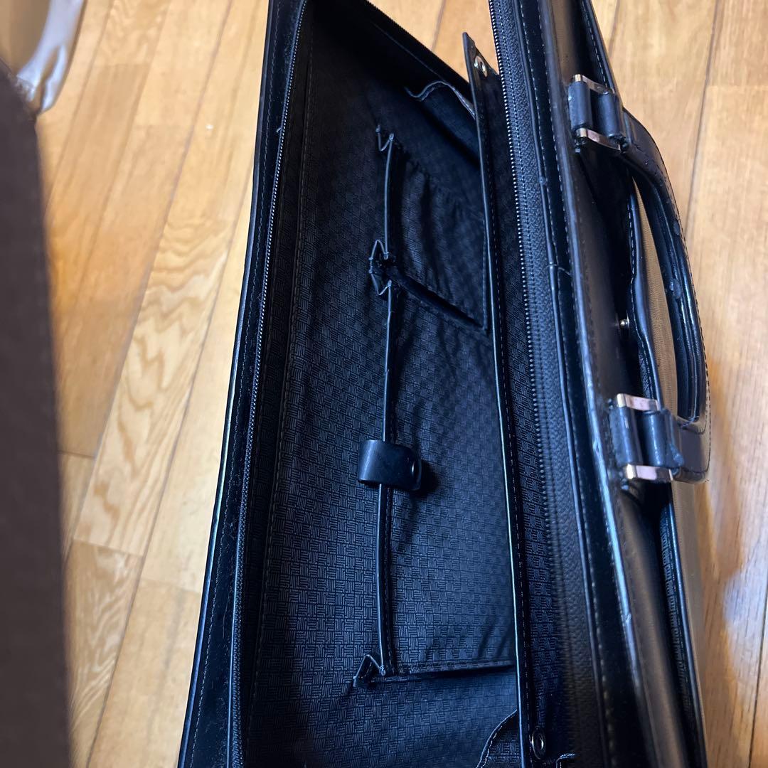 【美品】ランバン コレクション 本革 ビジネスバッグ 黒 メンズ ブリーフケース