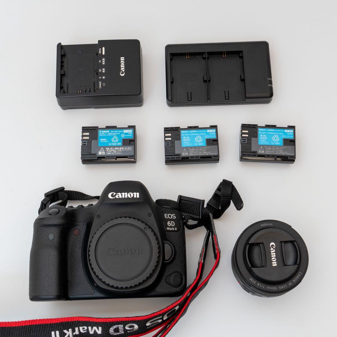 【訳あり】Canon EOS 6D Mark II ボディ・バッテリーレンズ