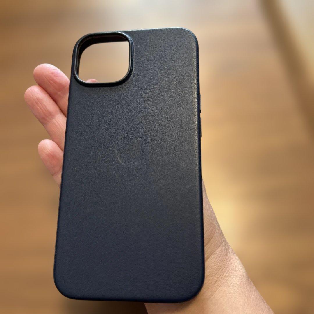Apple iPhone 14 Leather Case ネイビー