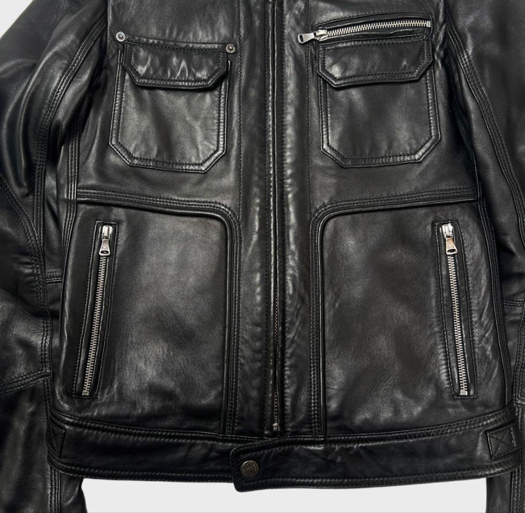 ジャケット・アウター DOLCE&GABBANA leather jacket black D&G