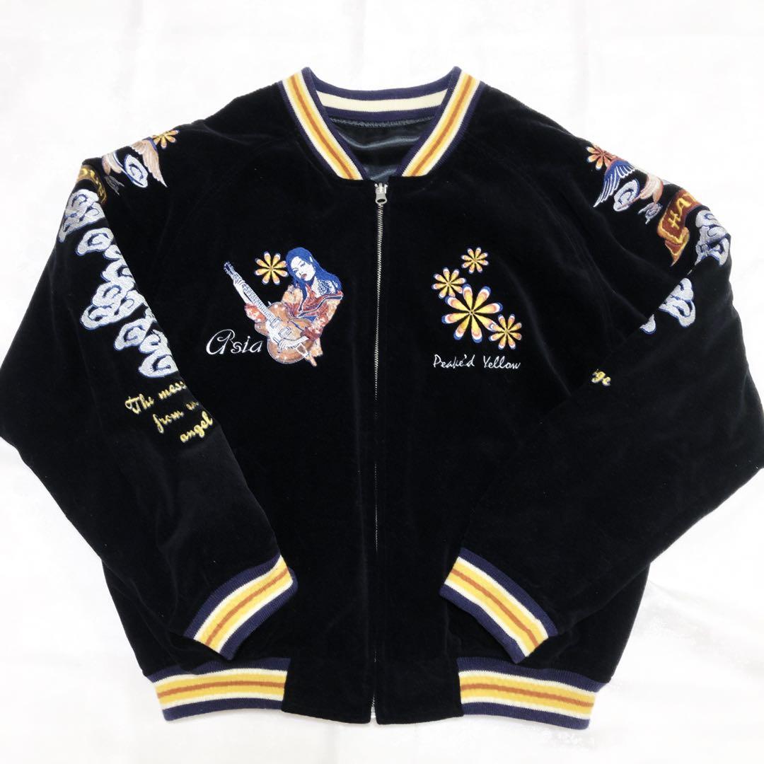 PEAKE'D YELLOW リバーシブル 別珍 スカジャン 42 ギブソン姉御