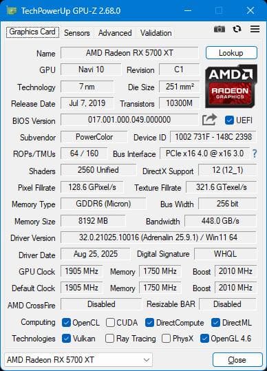 PowerColor Red Devil Radeon RX 5700XT 中古