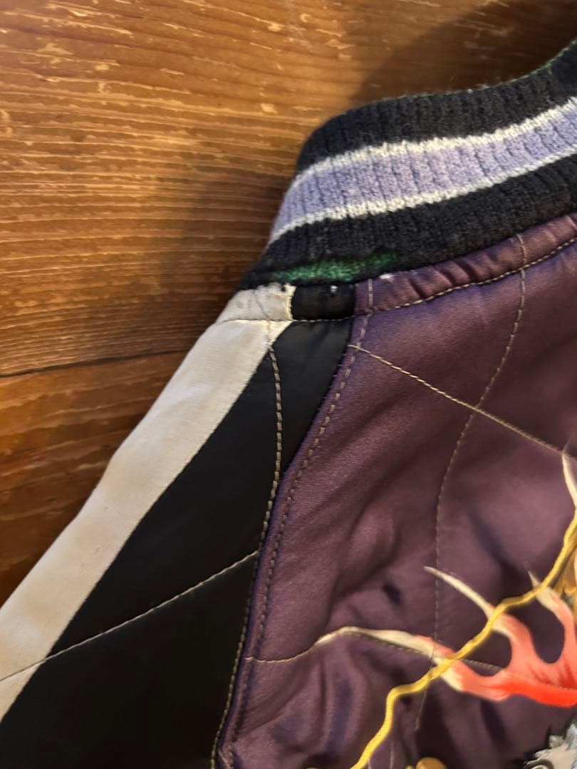 港商　スカジャン　テーラー東洋　KOSHO ドラゴン　龍　スカル　サイズS