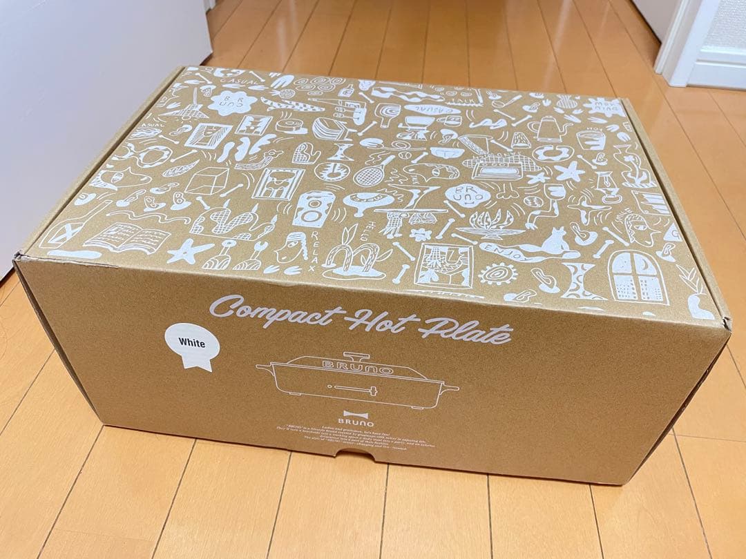 【新品•未使用】 BRUNOコンパクトホットプレート BOE021 ホワイト