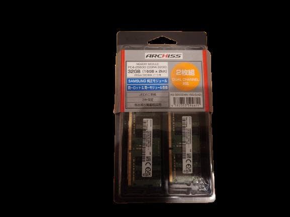 PC4-25600(DDR4-3200)16GB×2枚 32GB 260pin