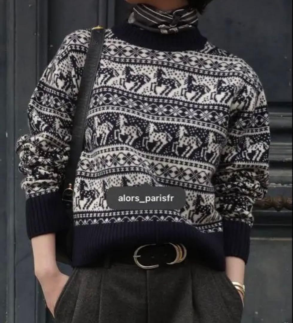 【期間限定価格】alors paris 【Rohan】ノルディック柄ニット