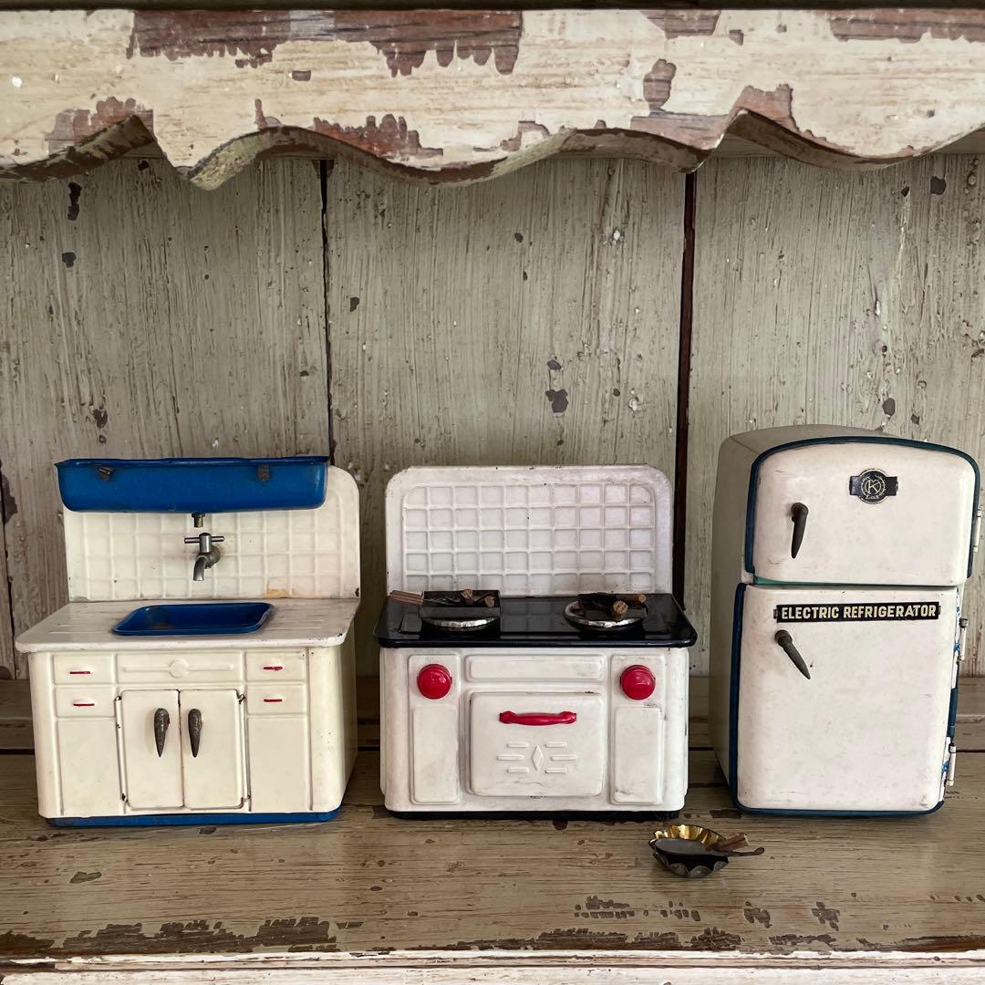 アンティーク　ブリキままごとキッチン