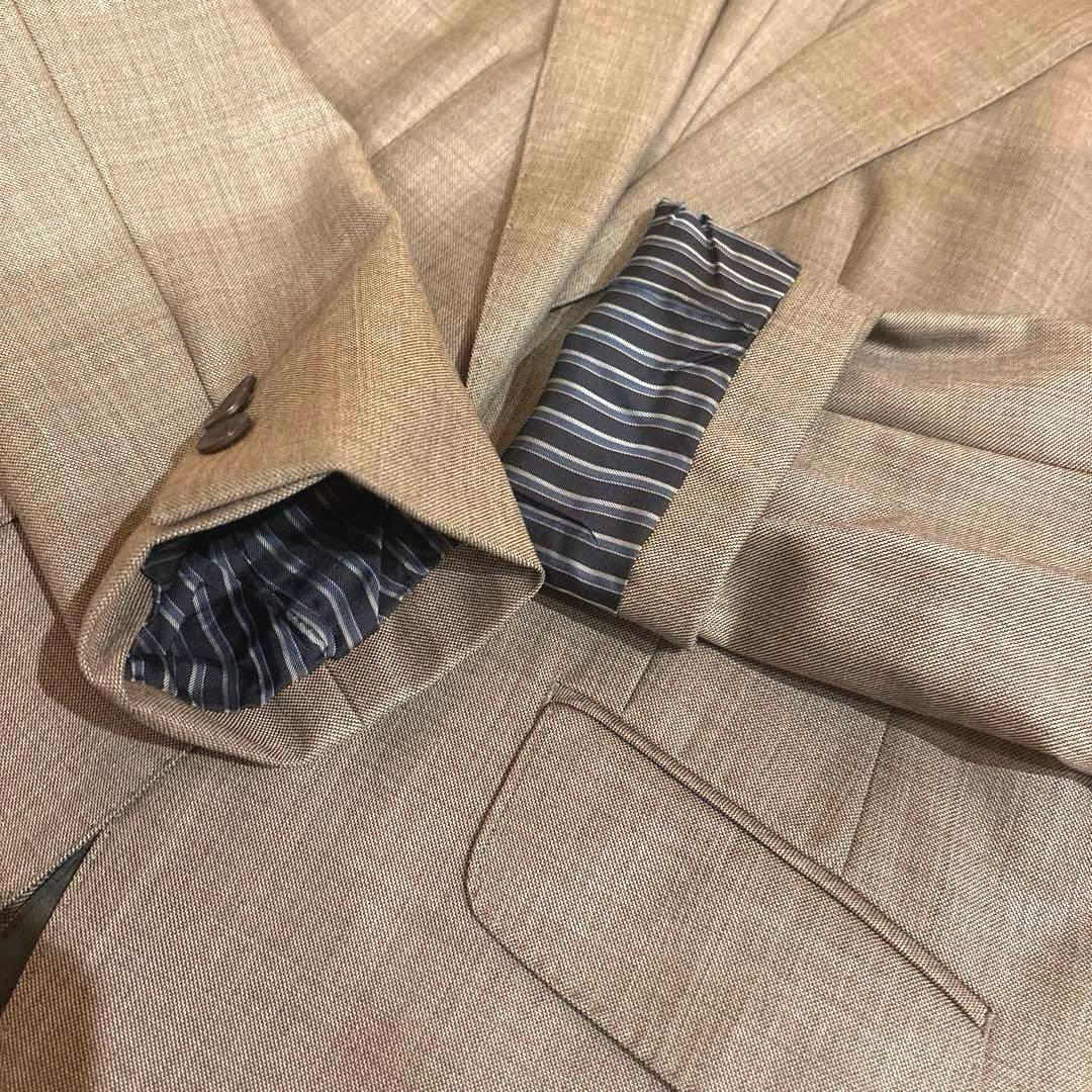 パンツスーツ　スーツ　ベージュ　イタリア高級生地「REDA」オールシーズン