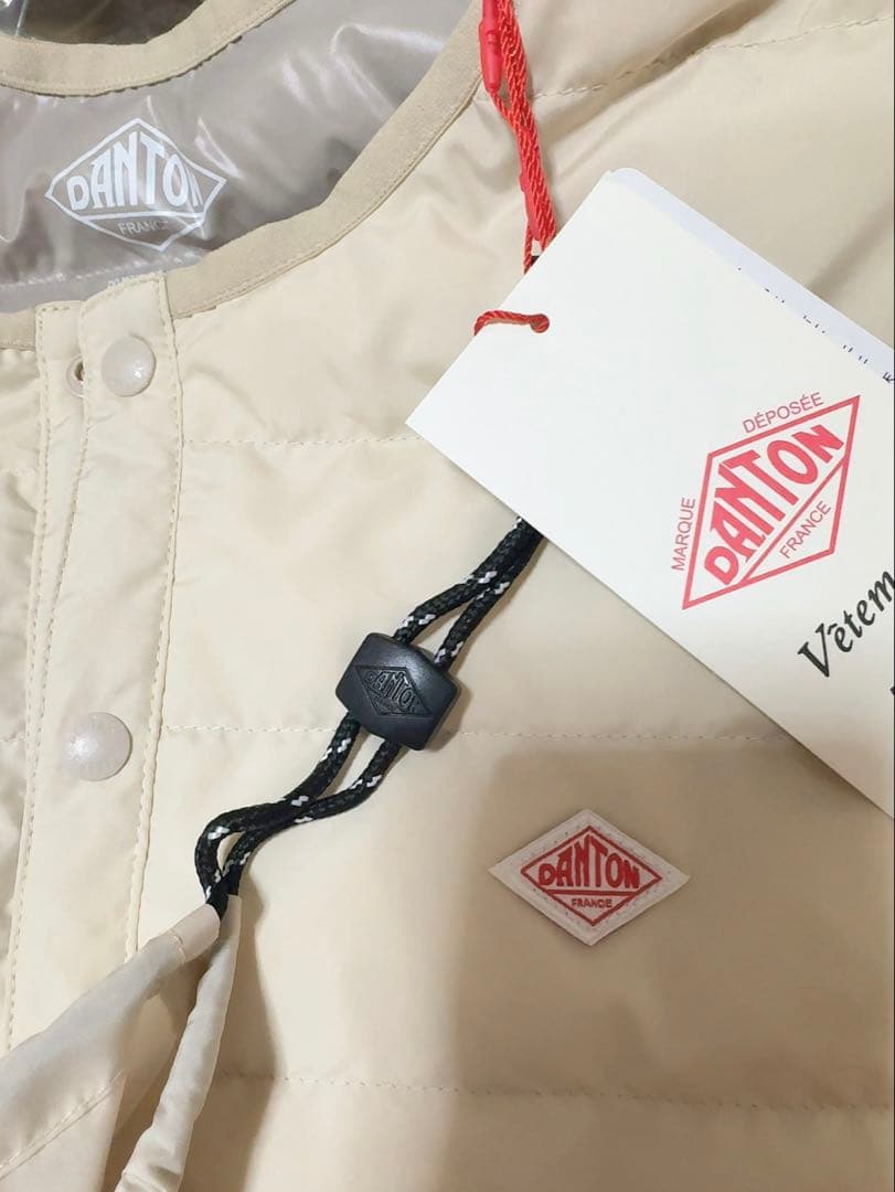 ノンノン　ダントン インナーダウン ジャケット　オイスターホワイトＳ