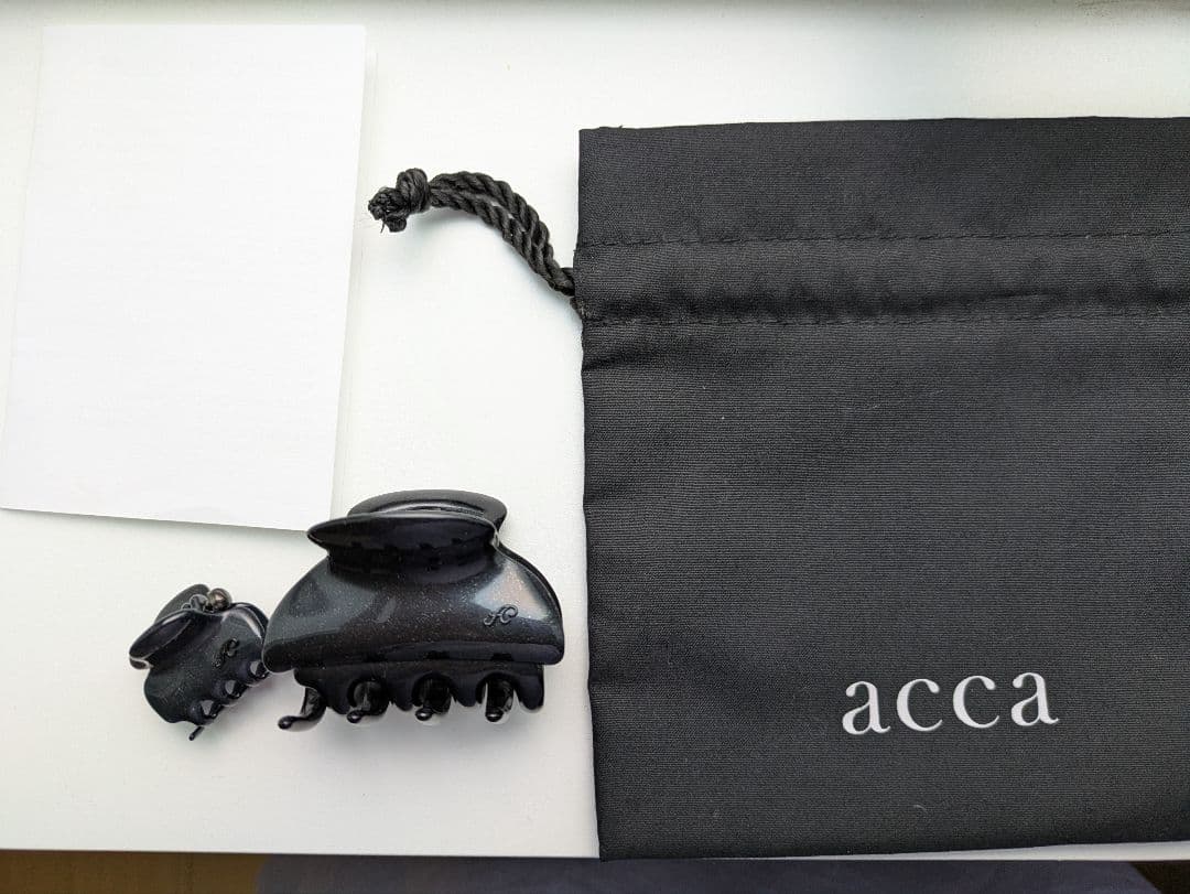 acca ヘアクリップ ブラック 2個セット