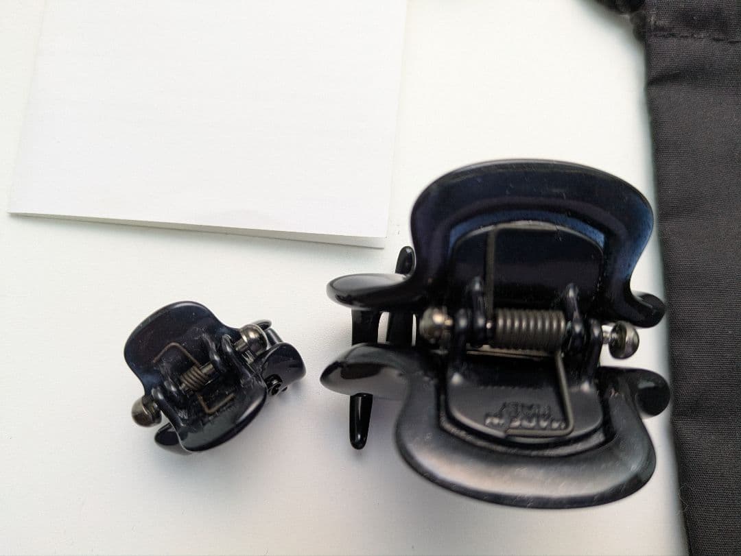 acca ヘアクリップ ブラック 2個セット