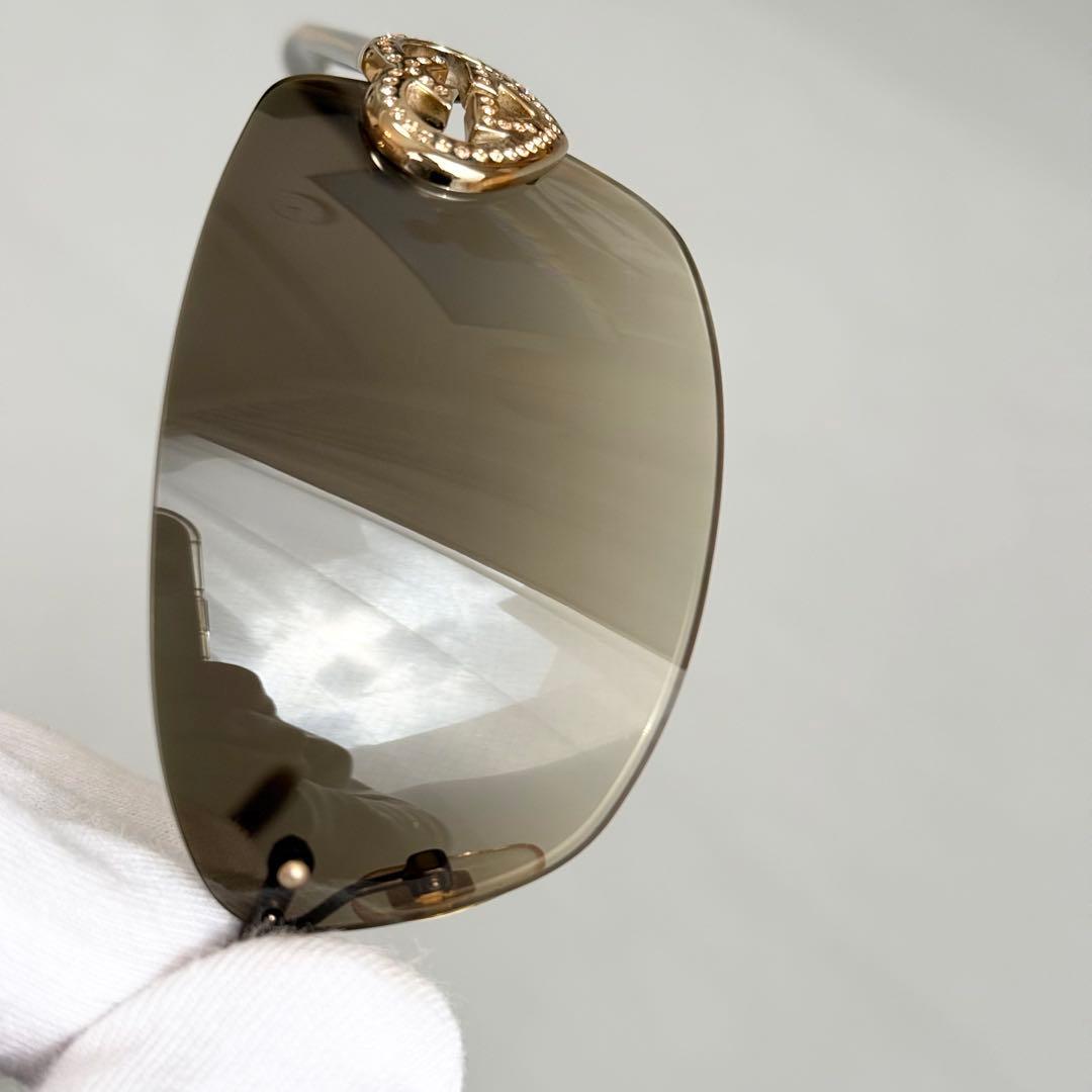 GUCCI ハート gg ラインストーン リムレス サングラス gg4201