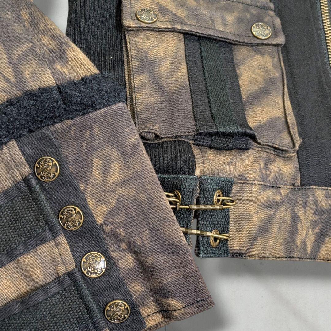 【美品】オッズオンジャパン 短丈 ミリタリージャケット 龍刺繍　個性的