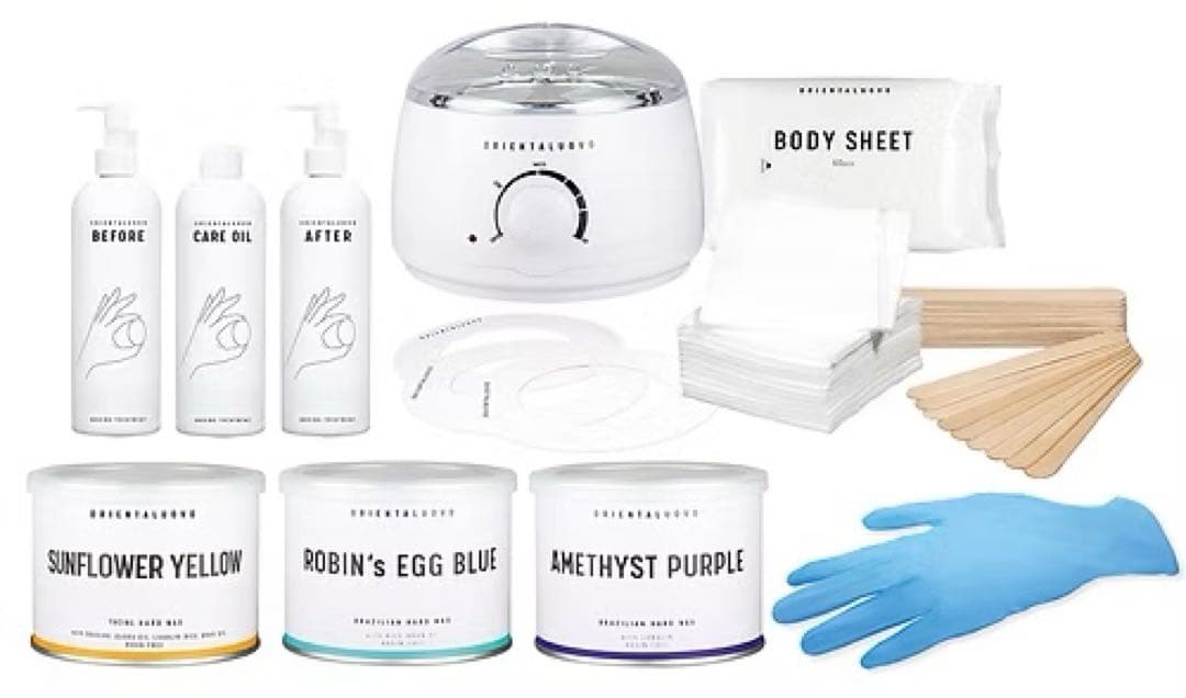 【オリエンタルウォーボ】ワックス加熱器セット 多彩なワックスカラー