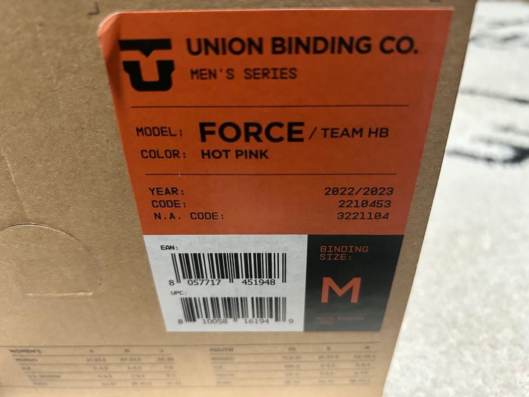 UNION FORCE ユニオン　フォース　22-23 ホットピンク　Mサイズ
