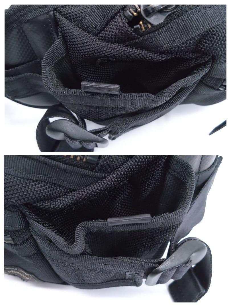 【美品】PORTER HEAT ウエストバッグ クロスバッグ 黒 吉田カバン