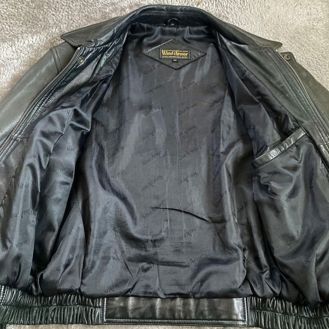 Wind Armor 【LL】ラムレザージャケット ブラック アメカジ バイカー