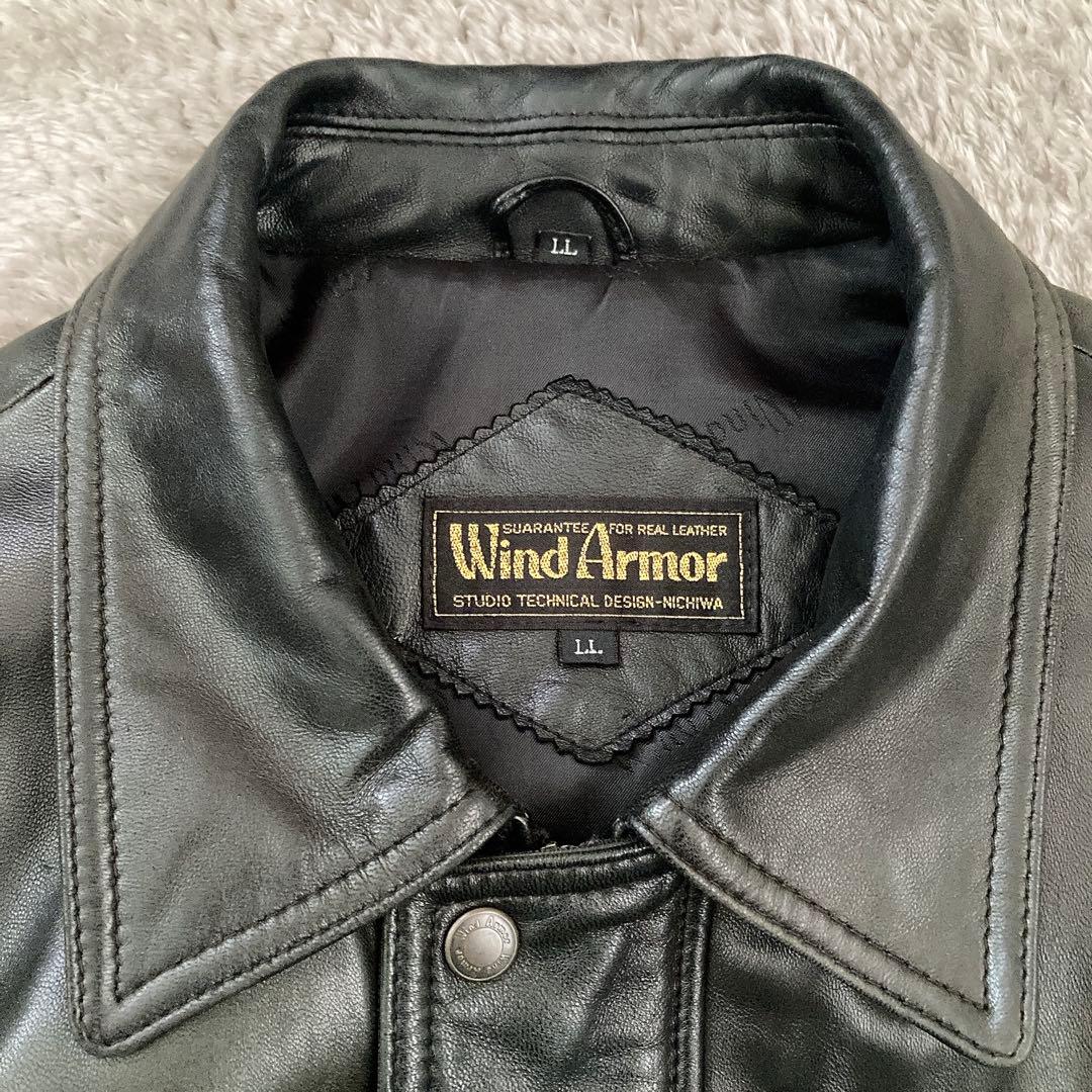 Wind Armor 【LL】ラムレザージャケット ブラック アメカジ バイカー