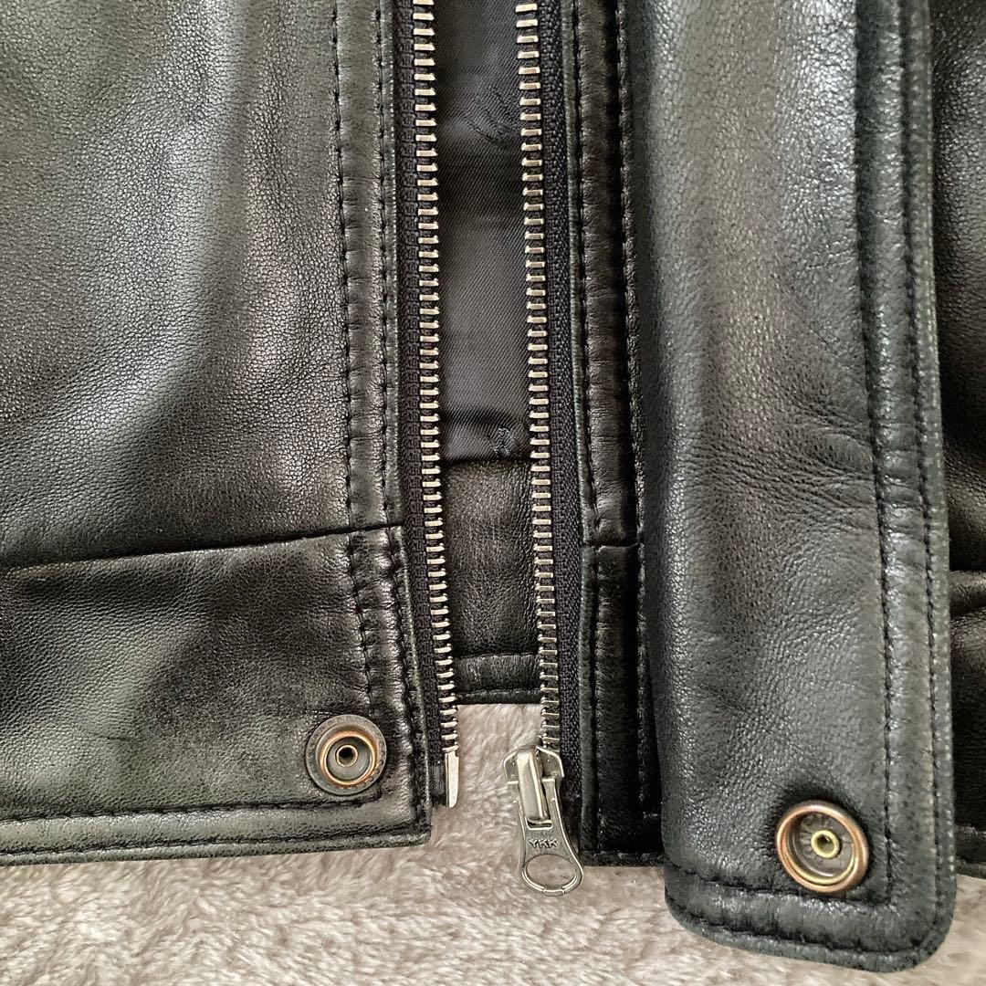 Wind Armor 【LL】ラムレザージャケット ブラック アメカジ バイカー