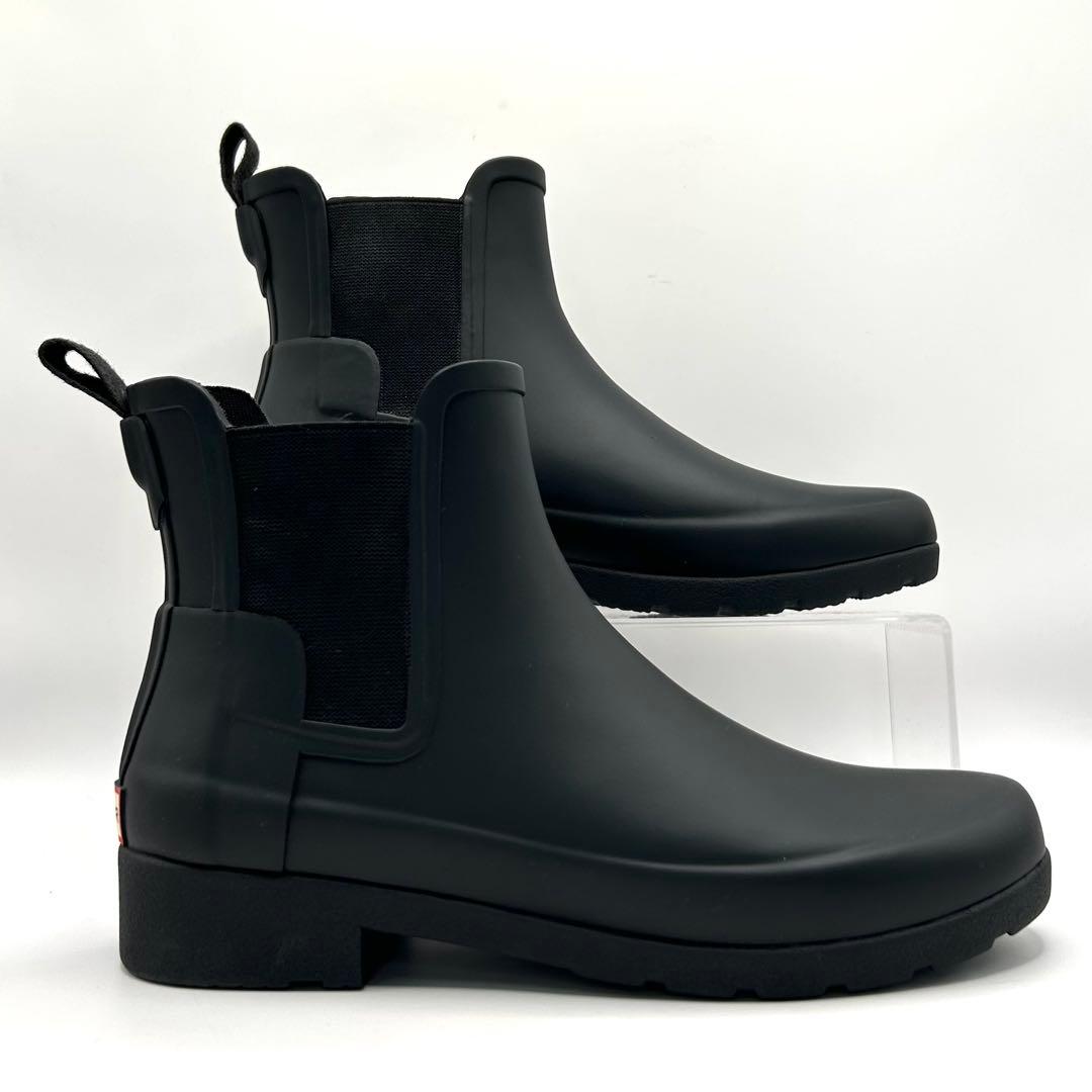 新品未使用品✨ HUNTER 【22㎝】 レインブーツ サイドゴア ショート 黒