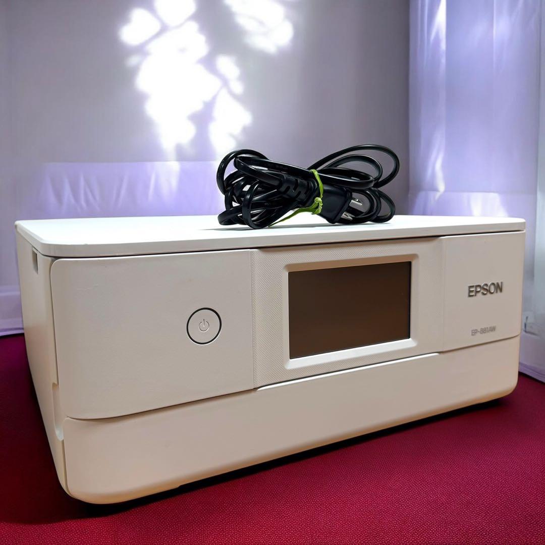 ☆極美品 エプソン EP-881AW ホワイト A4 インクジェット プリンター