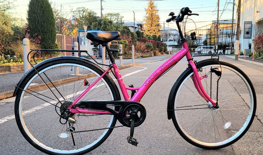 オ-トライト自転車6速ギア カゴ付き