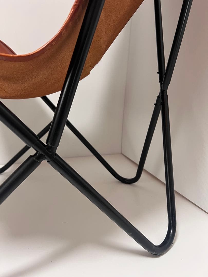 バタフライチェア リプロダクト 本革 キャメル レザー 北欧風 革製 インテリア