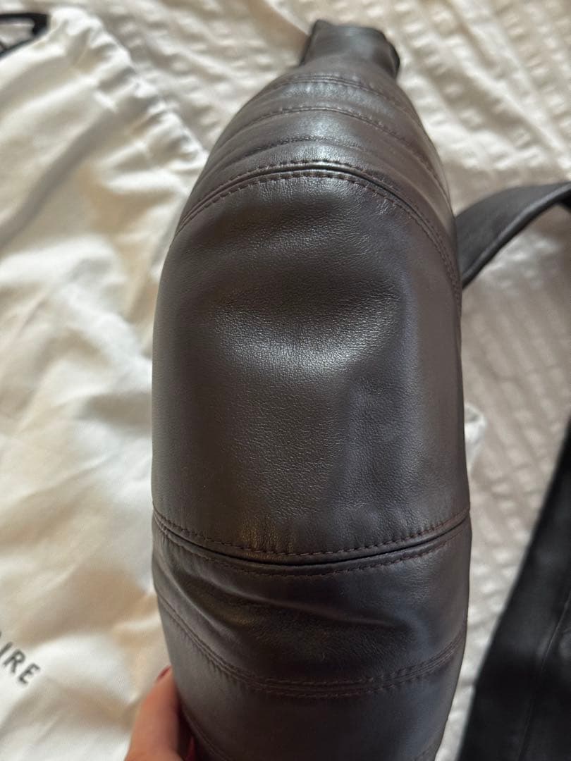 LEMAIRE クロワッサンバッグ レザー チョコレートブラウン