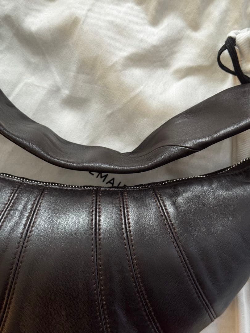 LEMAIRE クロワッサンバッグ レザー チョコレートブラウン