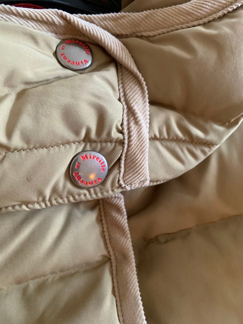 Vincent et Mireille ベージュ ロングダウンジャケット