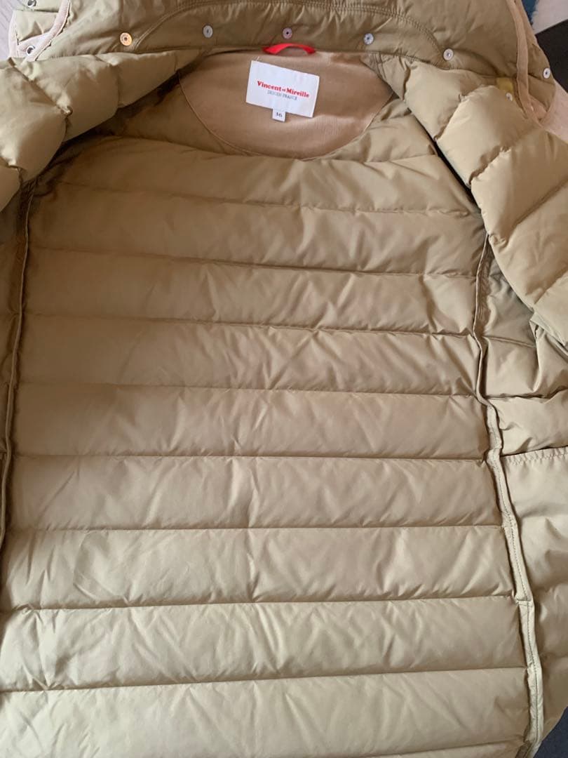 Vincent et Mireille ベージュ ロングダウンジャケット