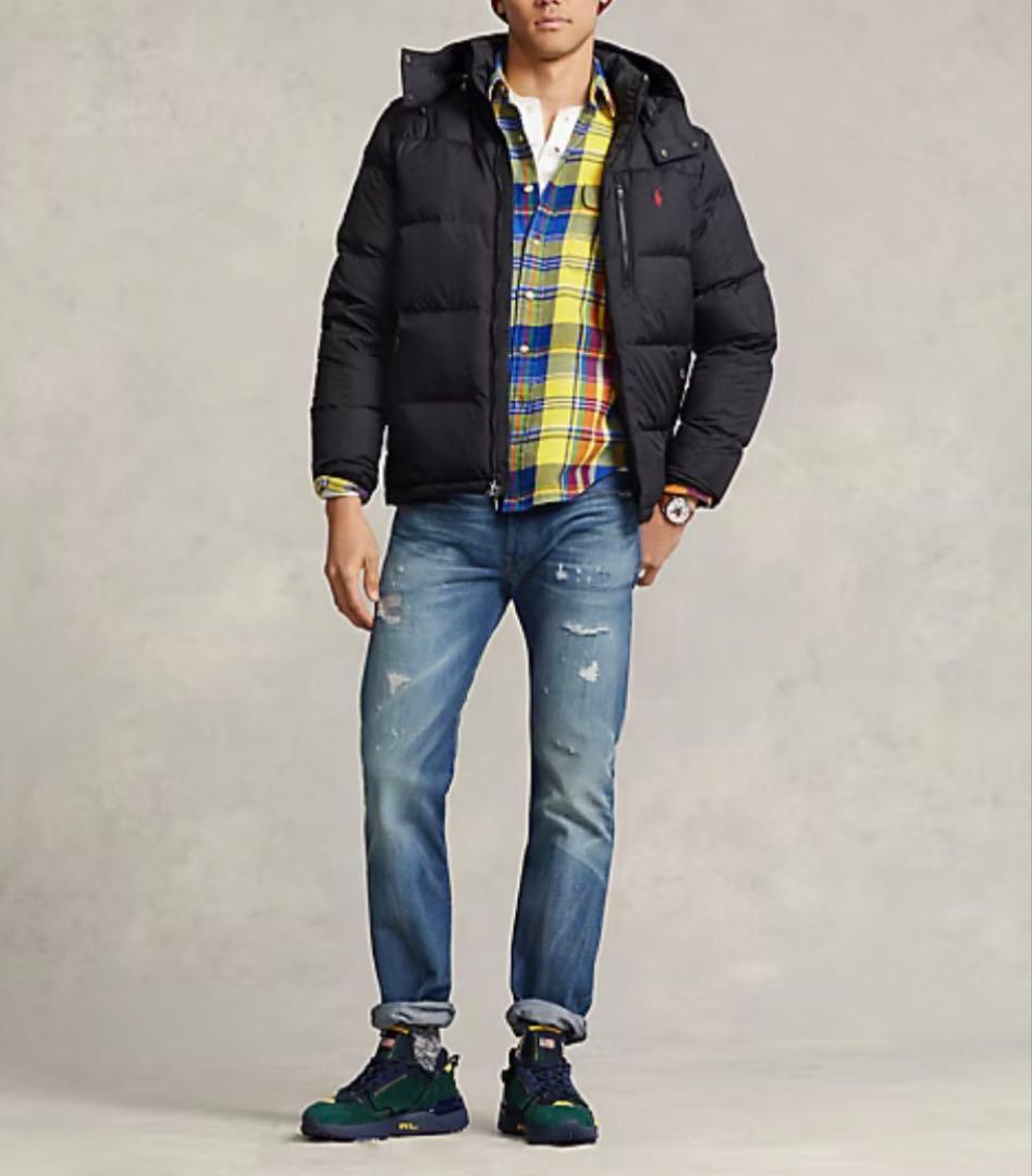 ポロラルフローレン ダウンジャケット ポニー フード 近年モデル ブラック S