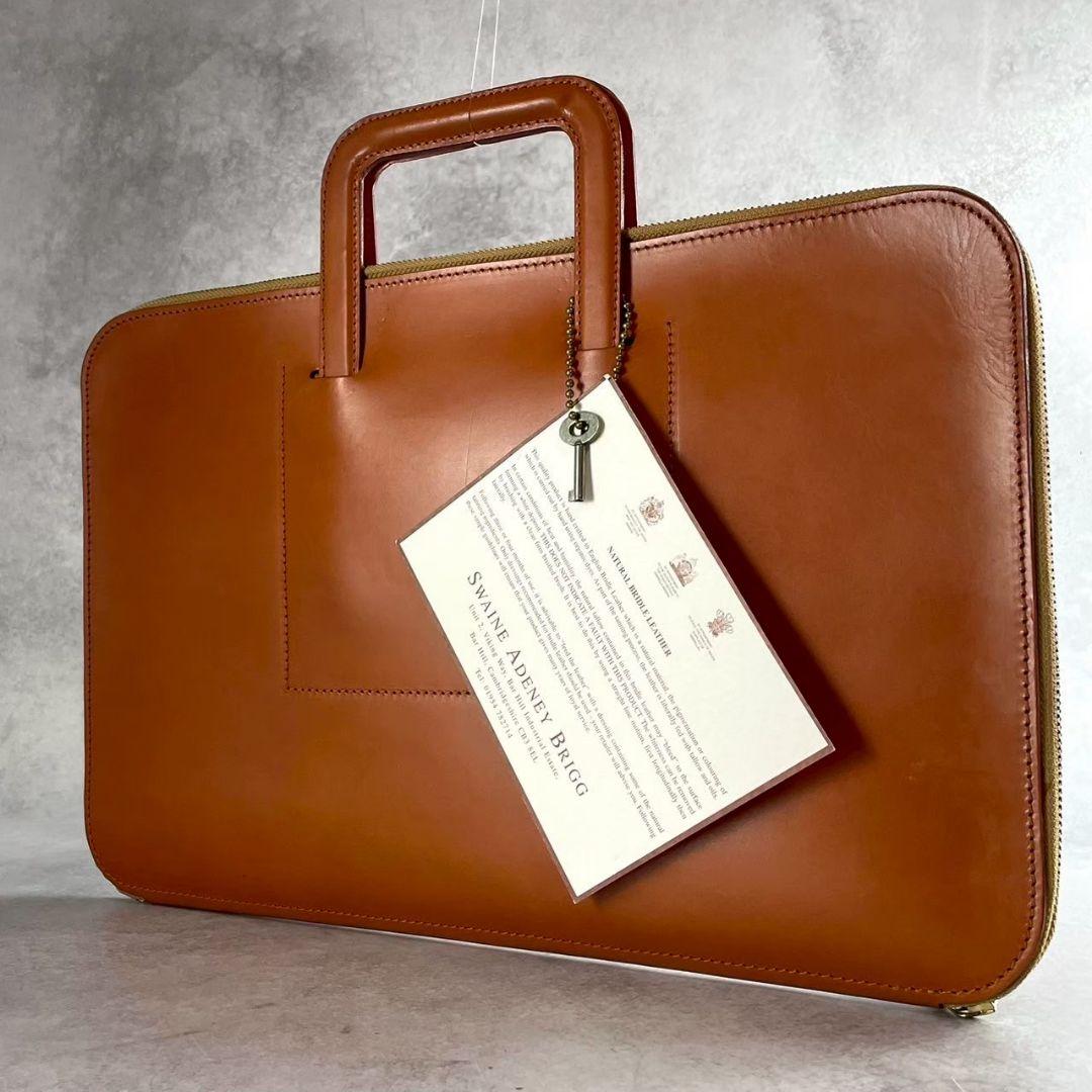 極美品英国製！スウェインアドニーブリッグ ソールズベリーフォリオブライドルレザー