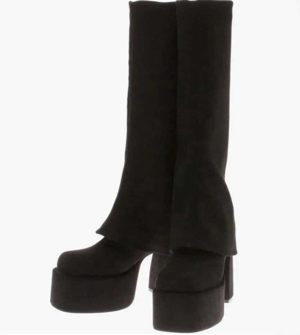 美品★完売品★EMODA ルーズフレアカバーフィットブーツ★あのちゃん着用