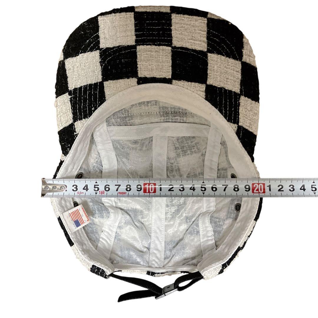 Supreme Checkerboard Camp Cap キャンプキャップ 黒