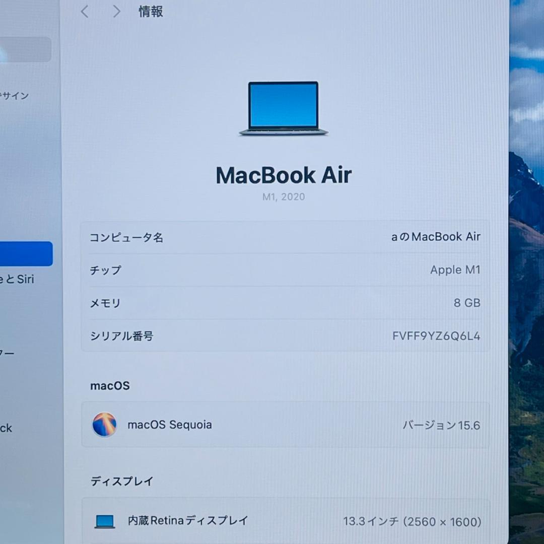 MacBook本体 P245 Apple MacBook Air M1 13inch