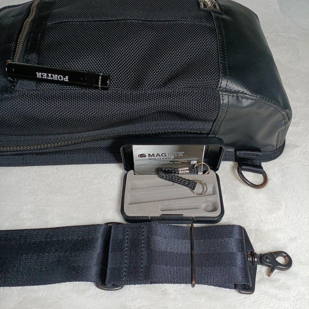 ten10 ポーター　HEATヒート ボディ、スリングバッグ 　黒