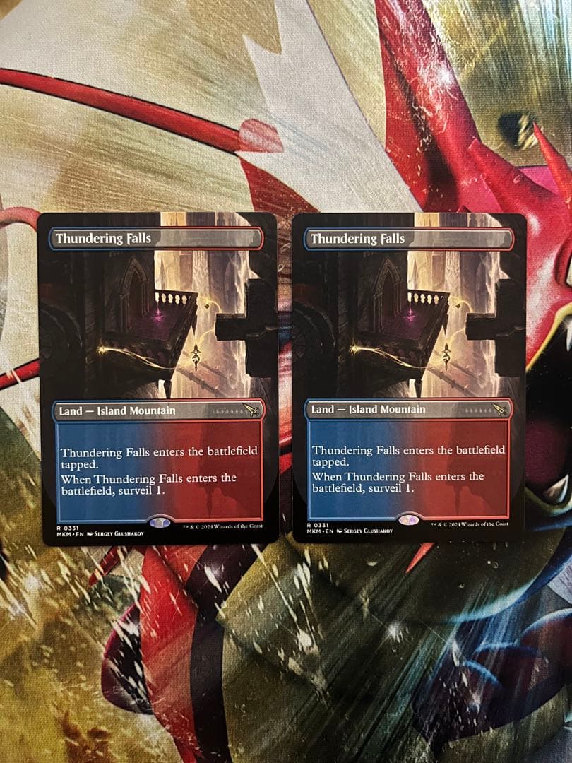 轟音の滝 英語 2枚 ボーダレス