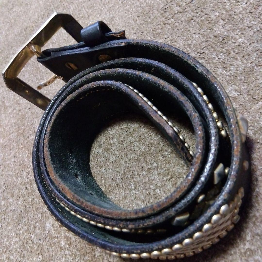 ROEN ロエン パイソン レザースタッズベルト