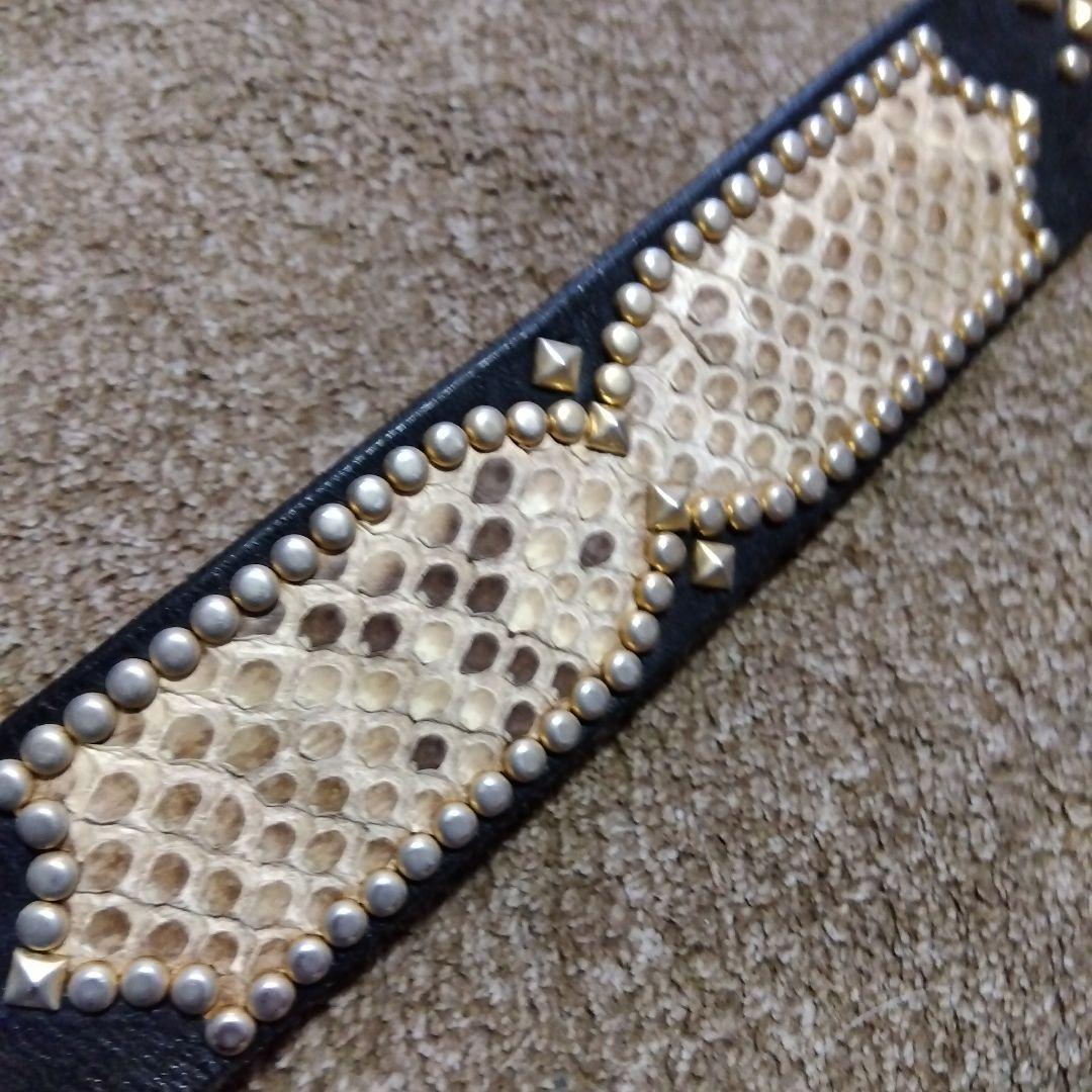 ROEN ロエン パイソン レザースタッズベルト