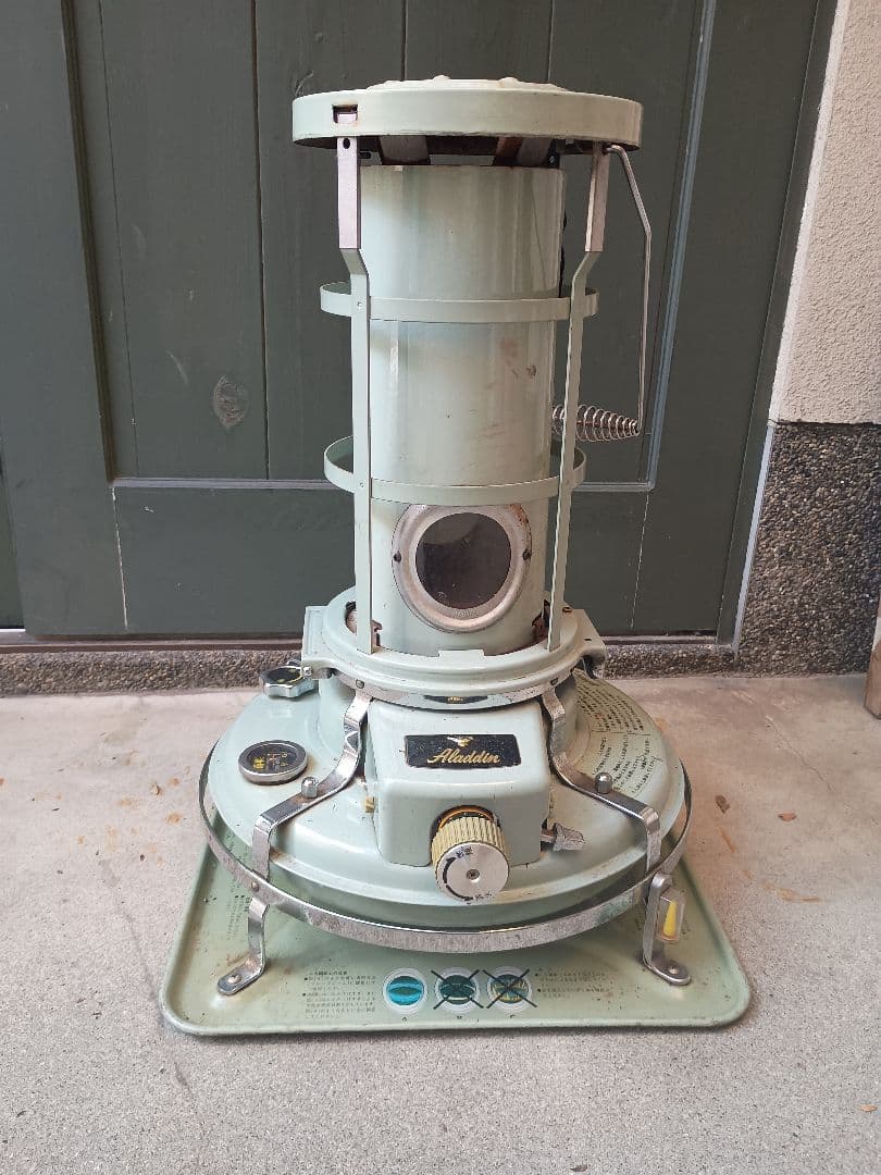 Aladdin ストーブ ブルーフレーム　ミントグリーン　アンティーク