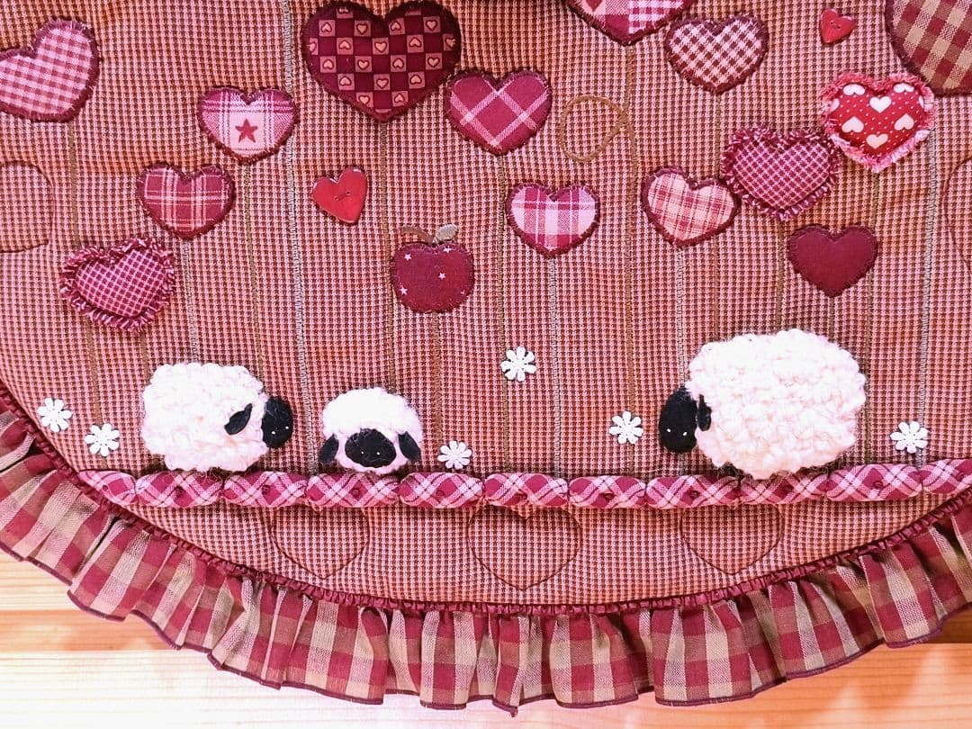 ⭐アメリカンカントリー雑貨♥️タペストリー☘️ハートの森の羊たち❊ホルダー付き