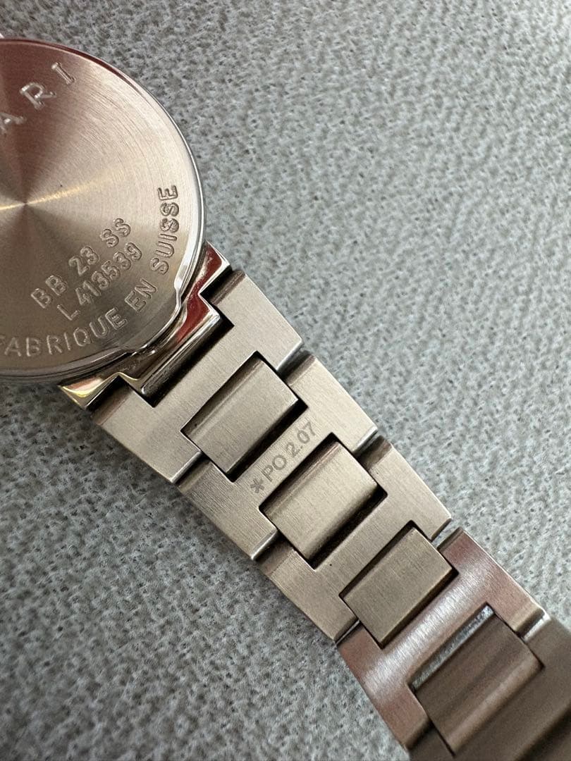 ブルガリ BB23SS 黒文字盤 12Pダイヤ