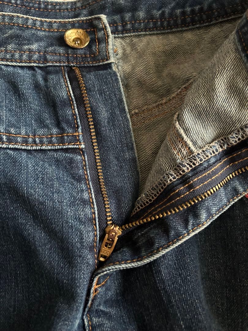 フランシュリッペ　FL5 デニム　ジーンズ　ねこ刺繍　ブルー