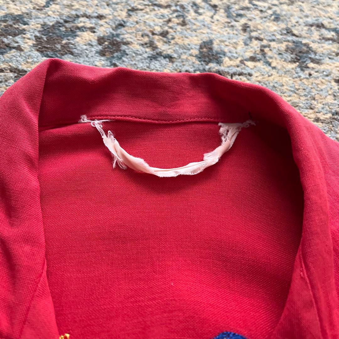 50s 60s レーヨン シャツ ボウリング チェーンステッチ ヴィンテージ