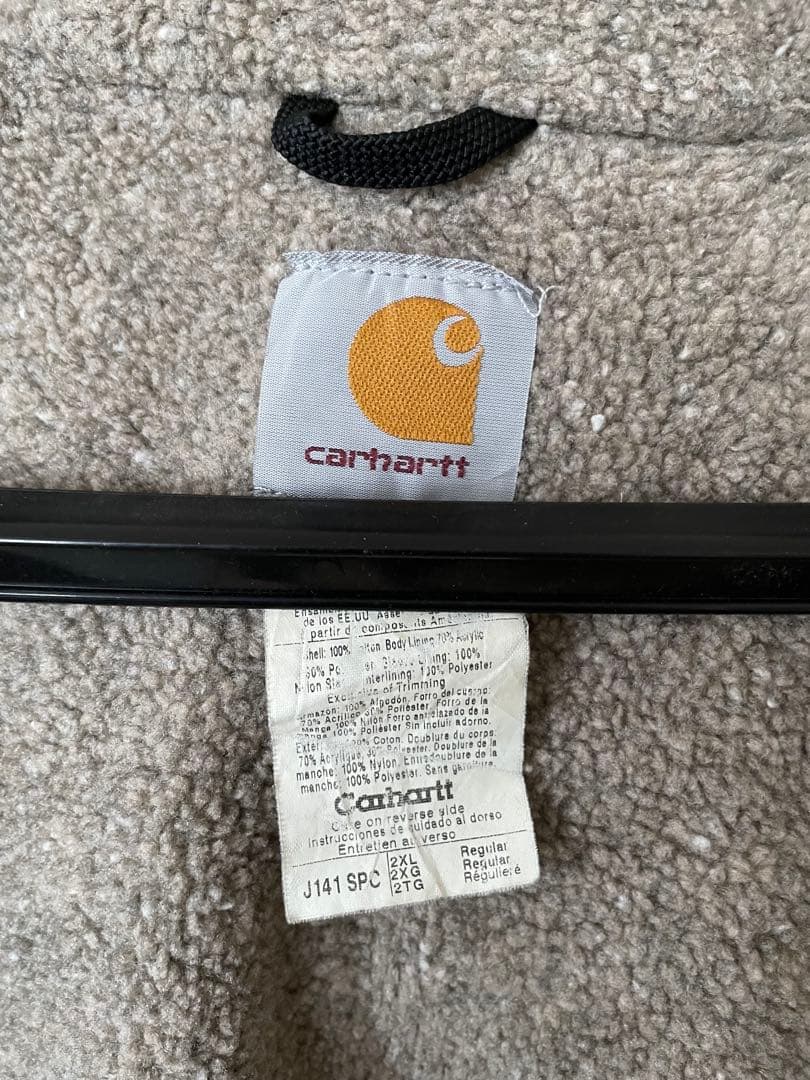 Carhartt ダークグリーン　ジャケット　ボア