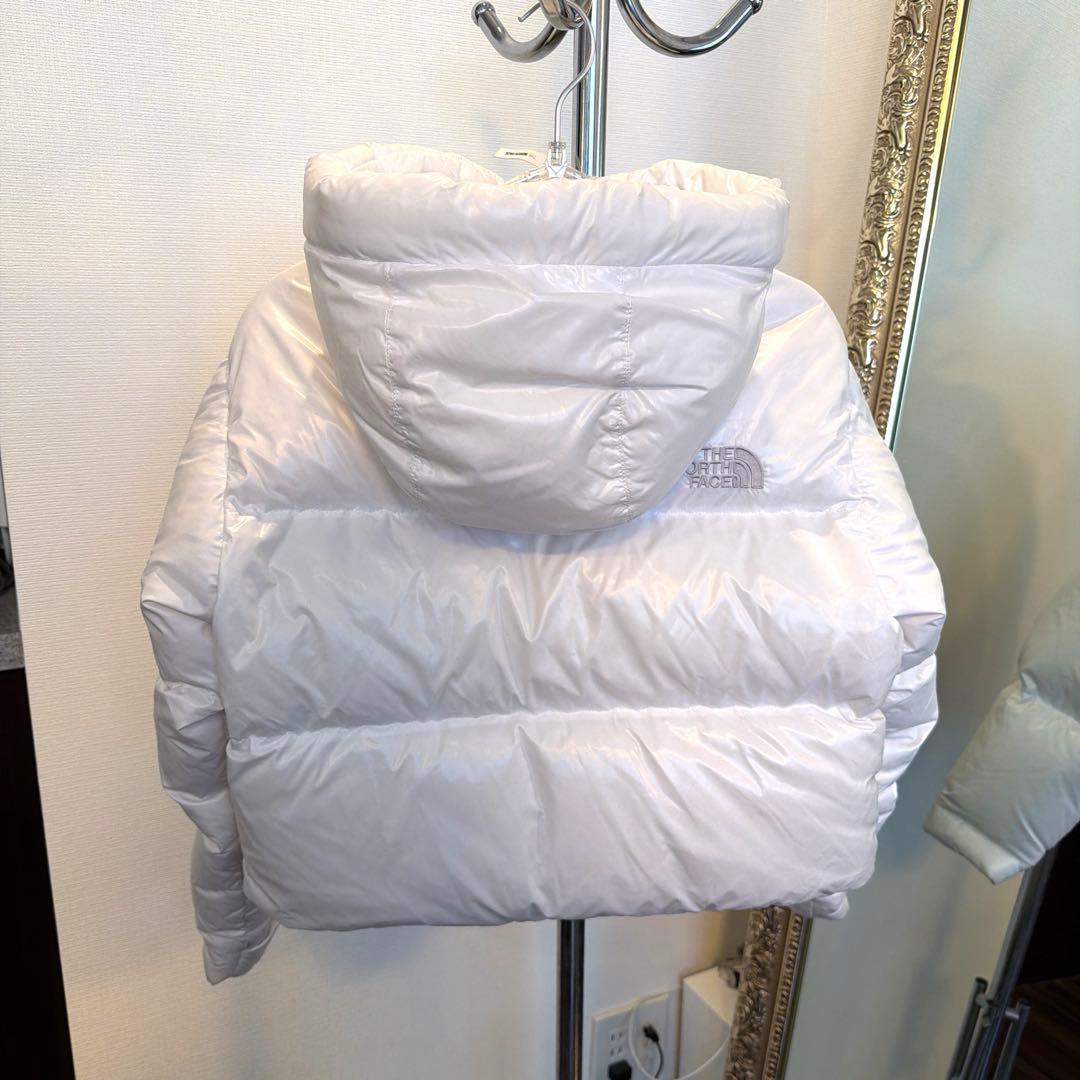 韓国限定THE NORTH FACE フード付きダウンジャケット ホワイト